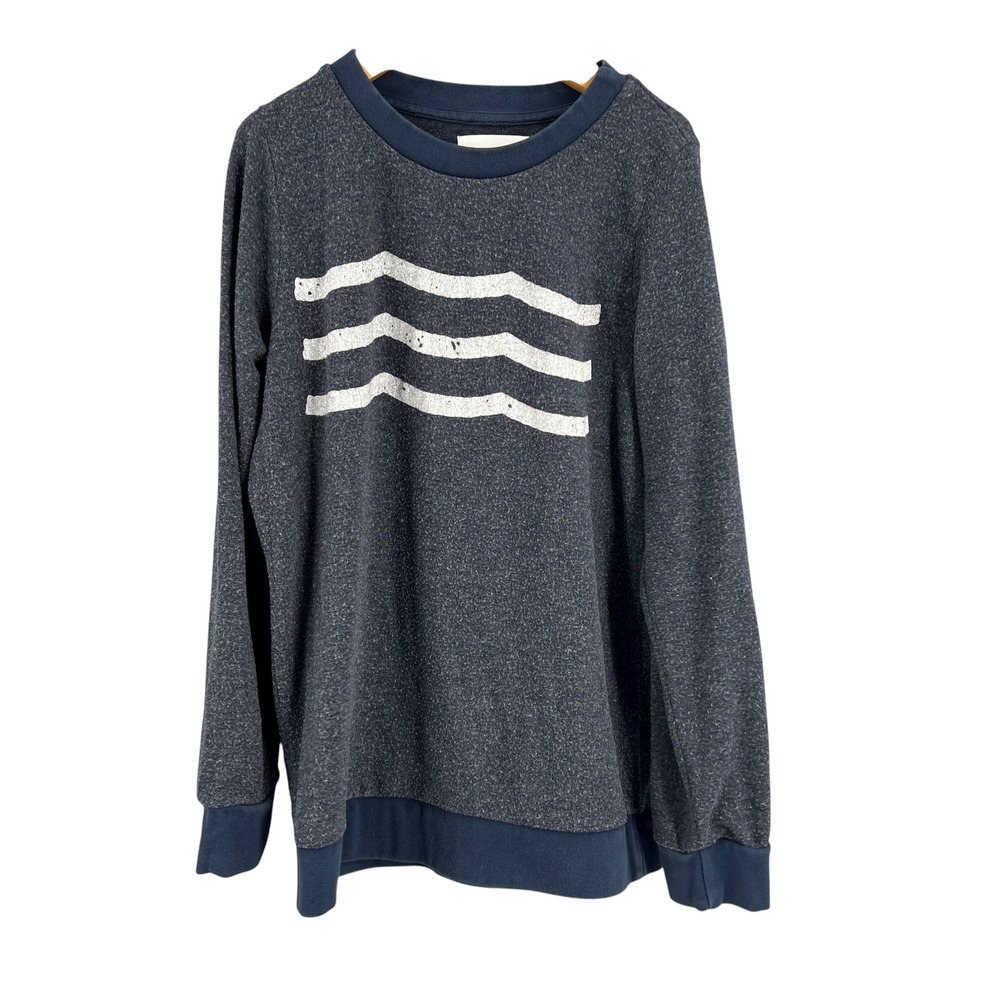 Sol Angeles Kids Sweatshirt Blue Fuzzy Outside Waves Pullover Size 8‎